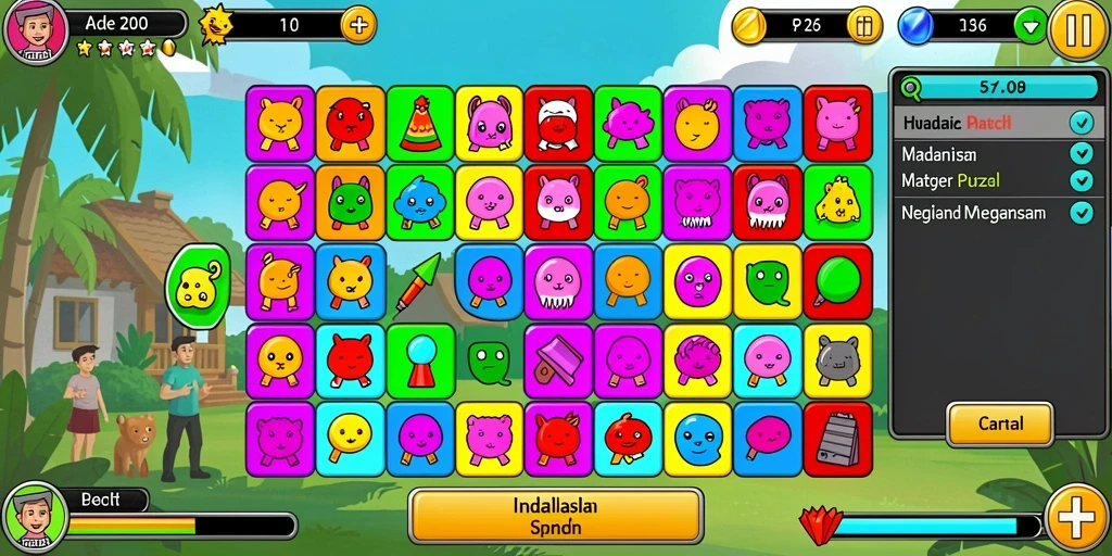 Screenshot menampilkan tampilan antarmuka game yang menarik.