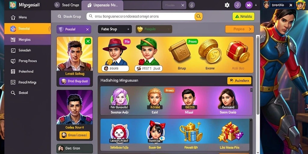 Tampilan awal game yang menarik dan intuitif.